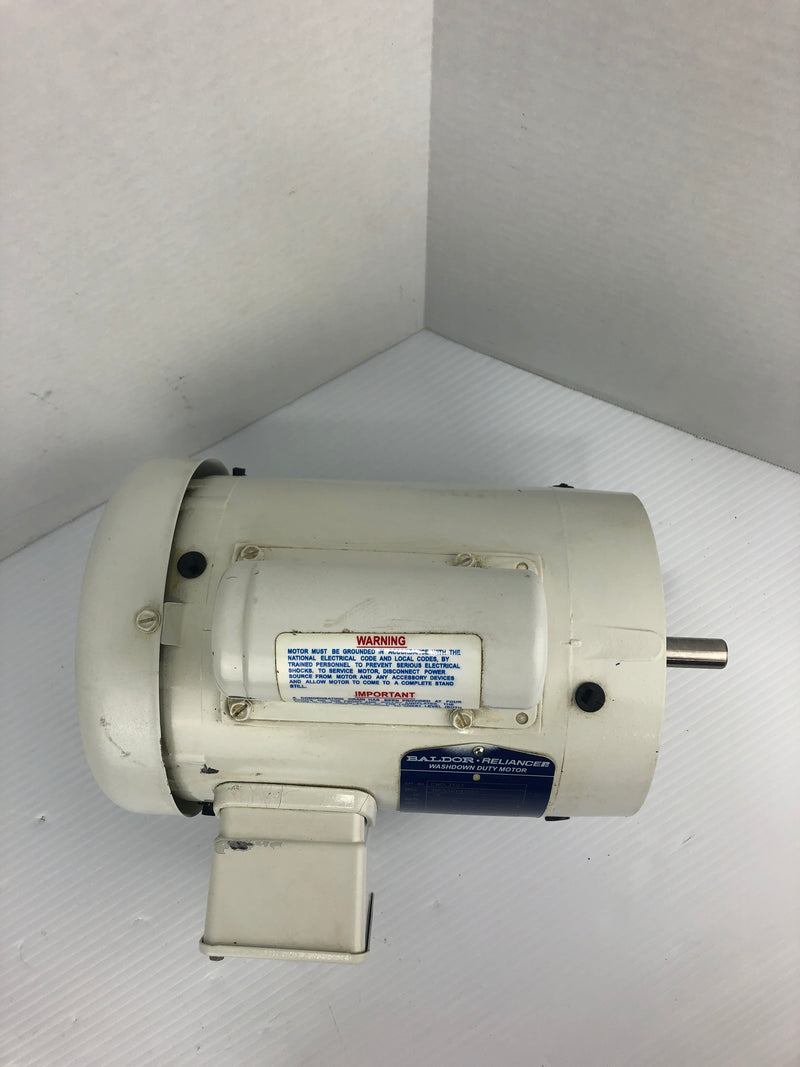 Baldor Reliance CWDL3507 Washdown Duty Motor 0.75HP 1725 RPM 1PH