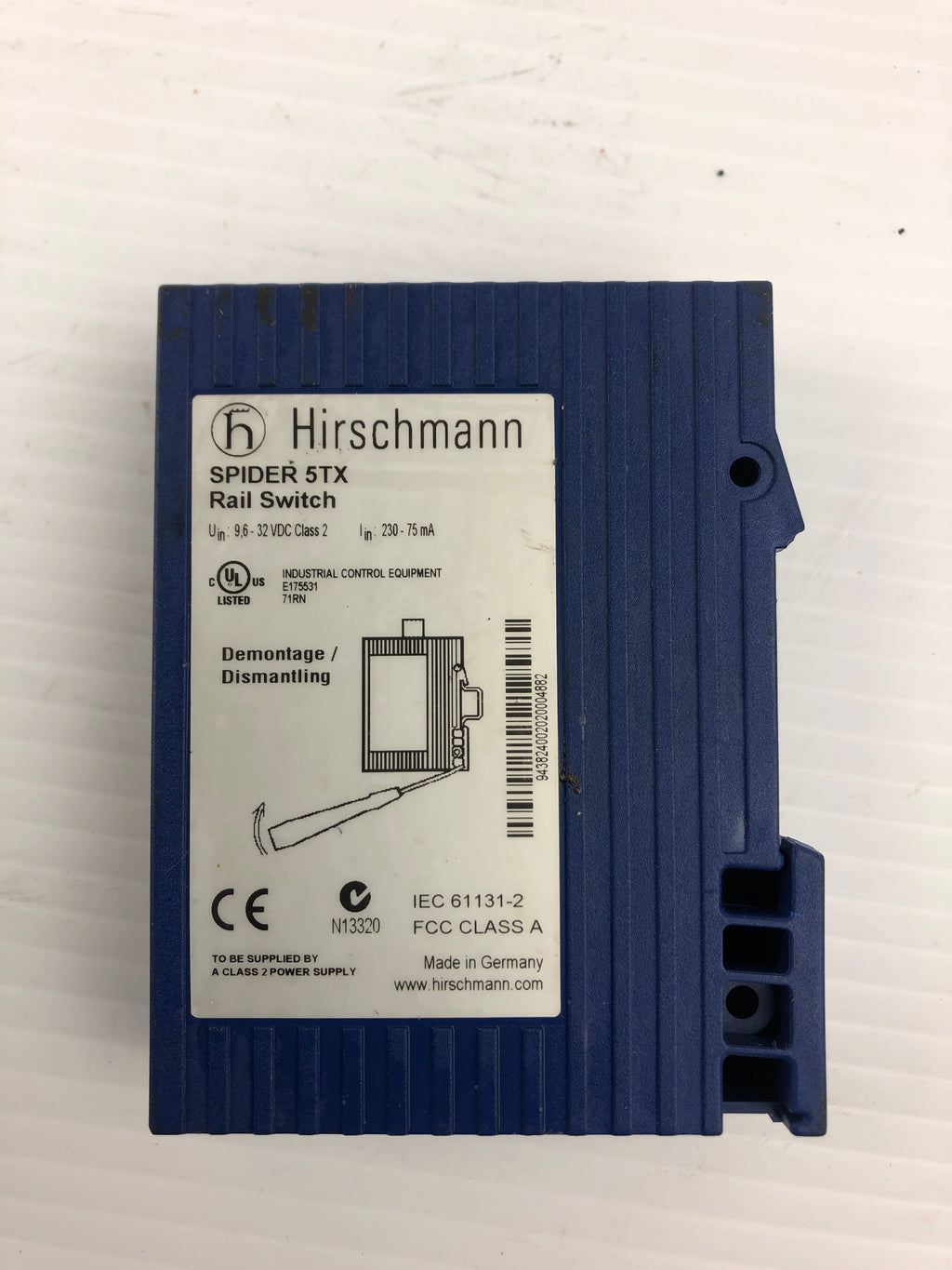 Spider R5tx Hirschmann SPIDER 5TX 5 Port Ethernet Rail Switch