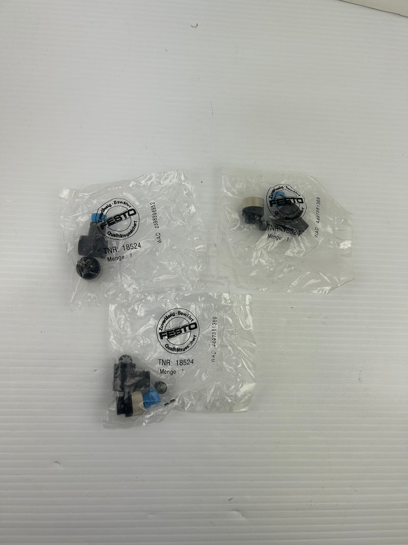 Festo 18524 Connector Fitting - Lot of 3