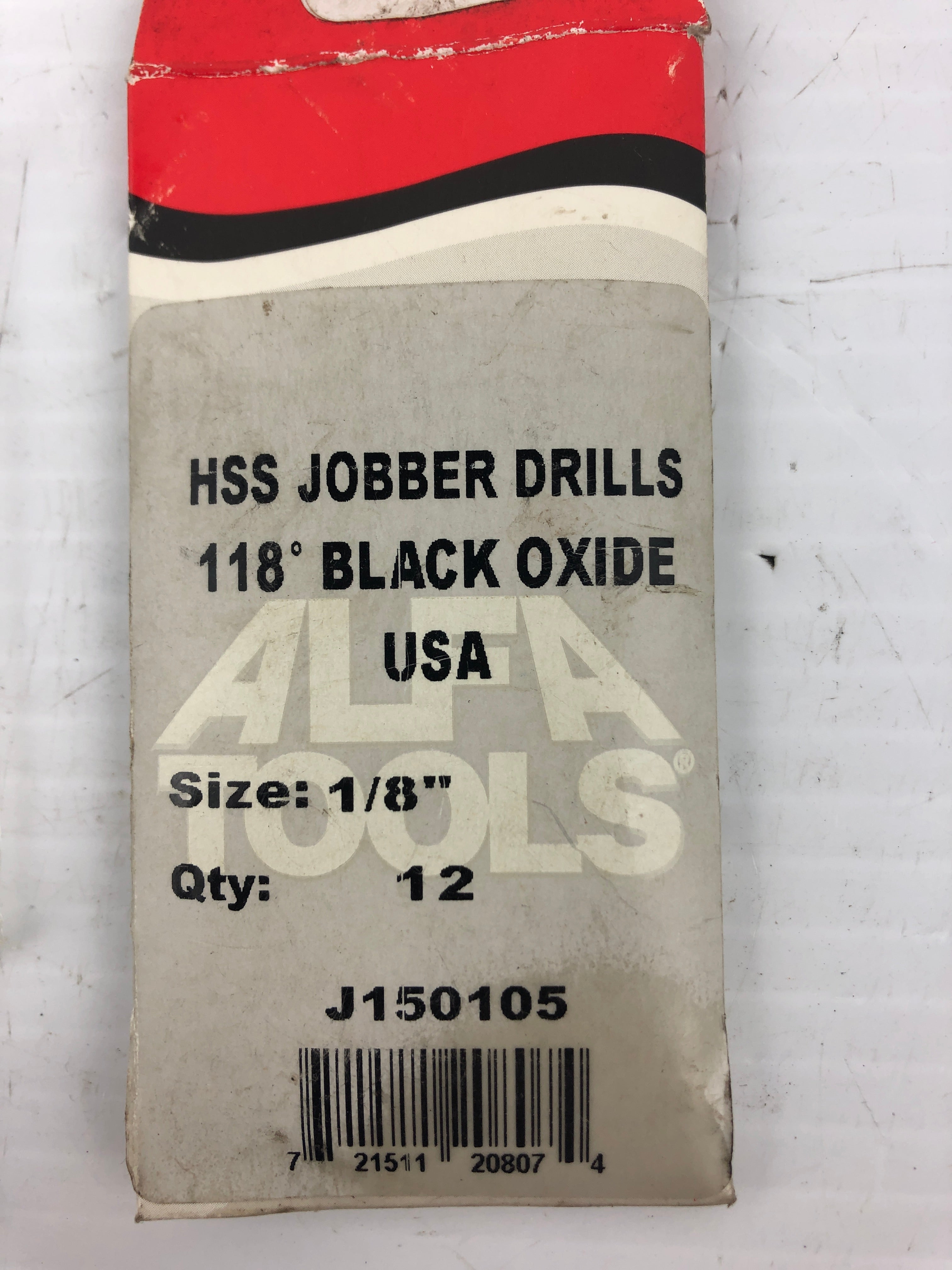 Alfa Tools J150105 1/8" HSS Jobber Drill Bit Black Oxide - Pack of 9