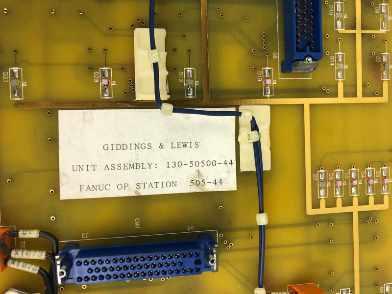 Giddings & Lewis 130-50500-44 Fanuc Operator Station Control Panel Unit Assembly