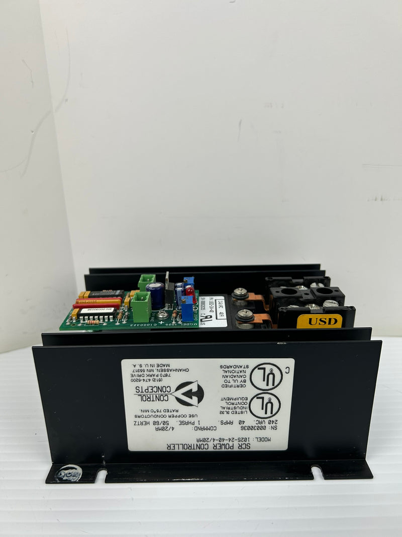 Control Concepts 1025-24-40-4/20MA SCR Power Controller 240VAC 40A 1Ph 50/60Hz