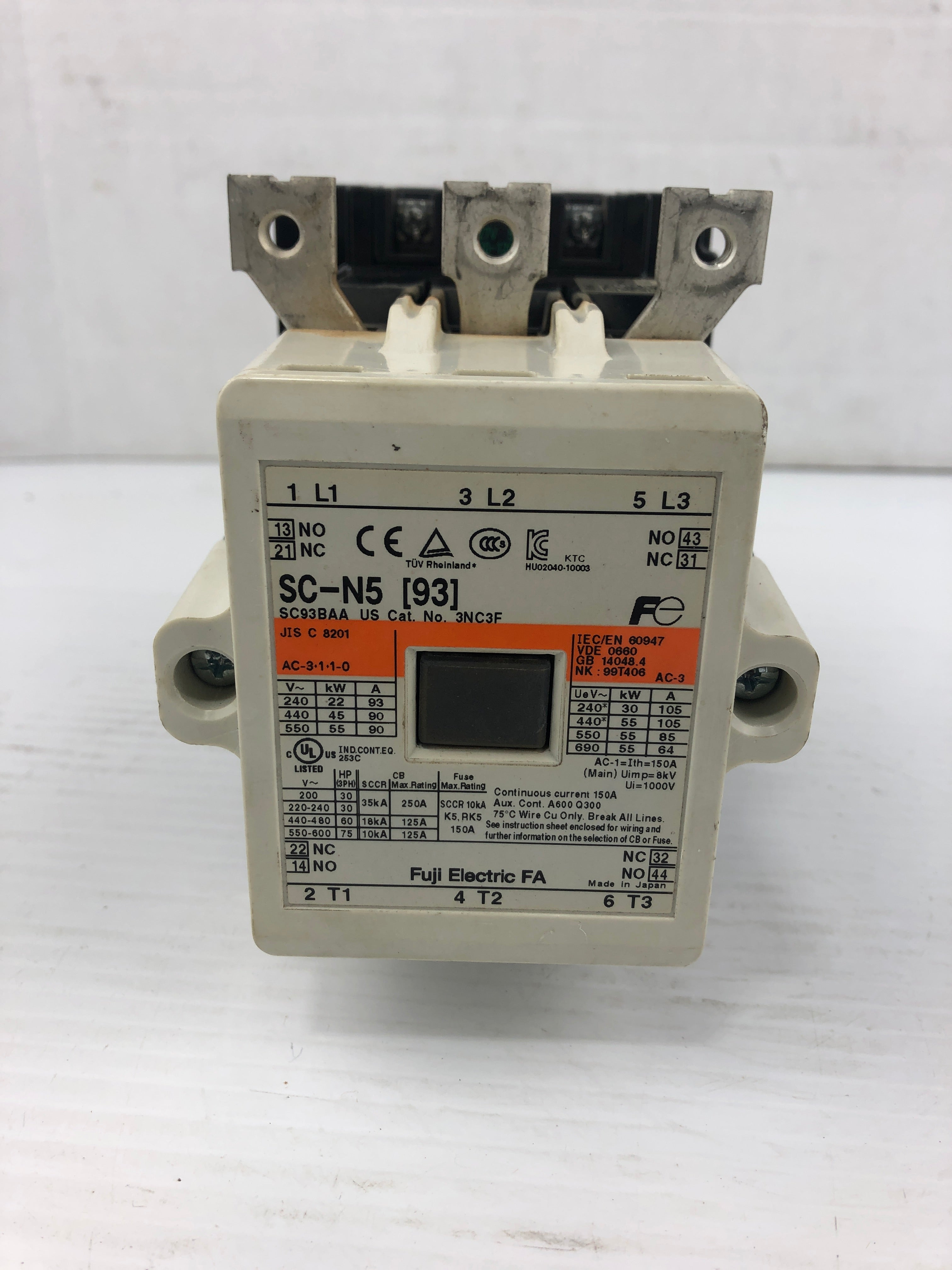 Fuji 3NC3F SC-N5 [93] Electrical Contactor 120V