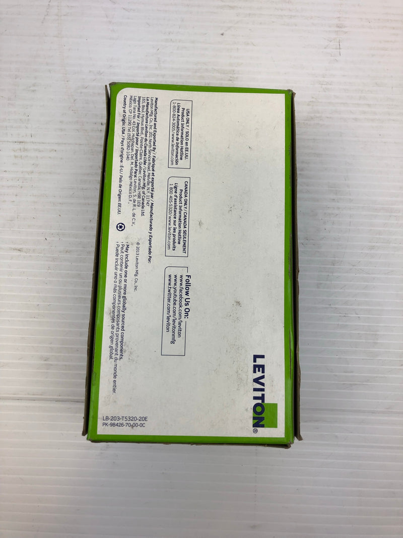 Leviton T5320-I Tamper Resistant Duplex Receptac. Ivory Box of 10 15A-125V AC/CA