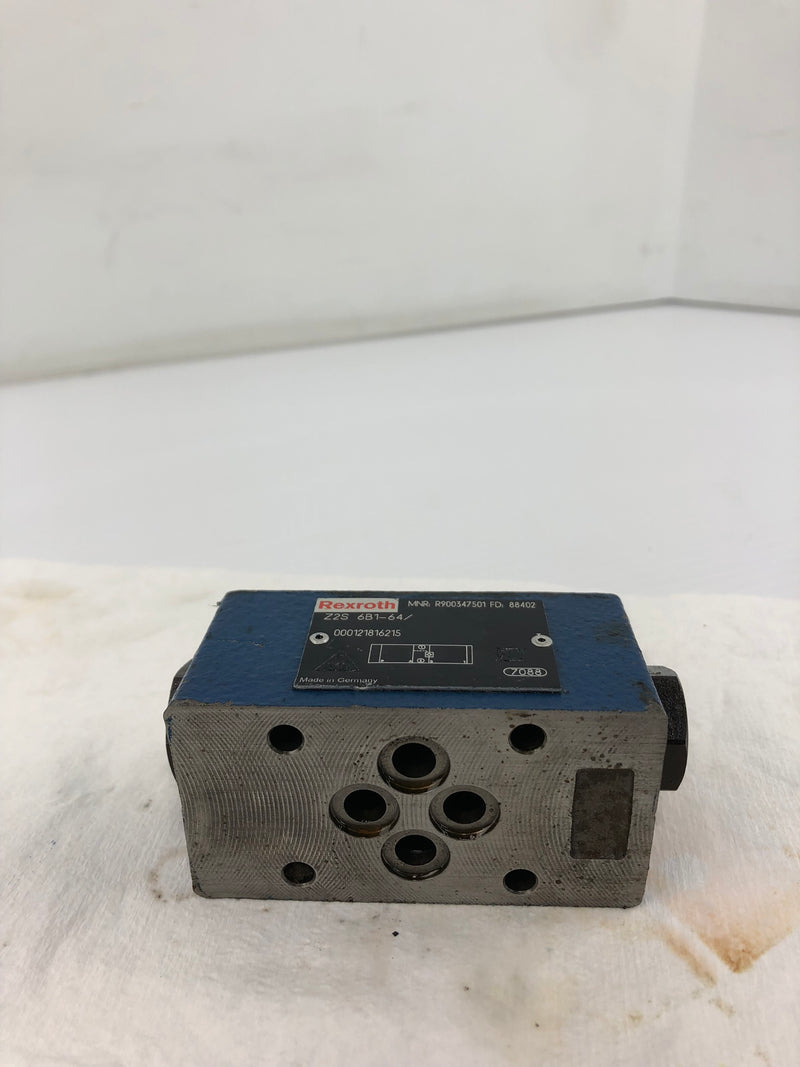 Rexroth Z2S 6B1-64/ Check Valve R900347501