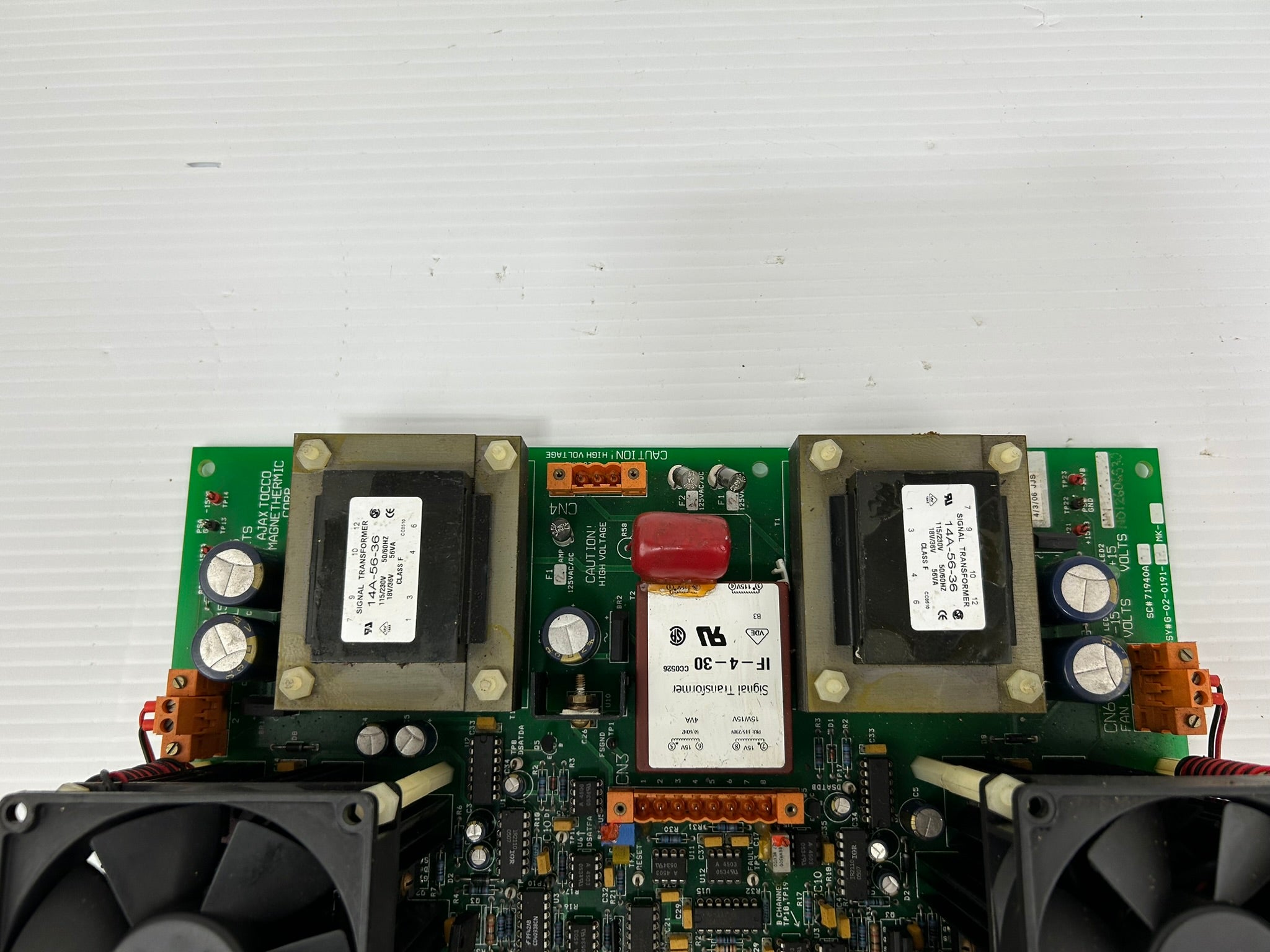 Ajax Tocco SC#71940A Dual Channel Power Supply Control Board ASSY#G-02-0191-MK