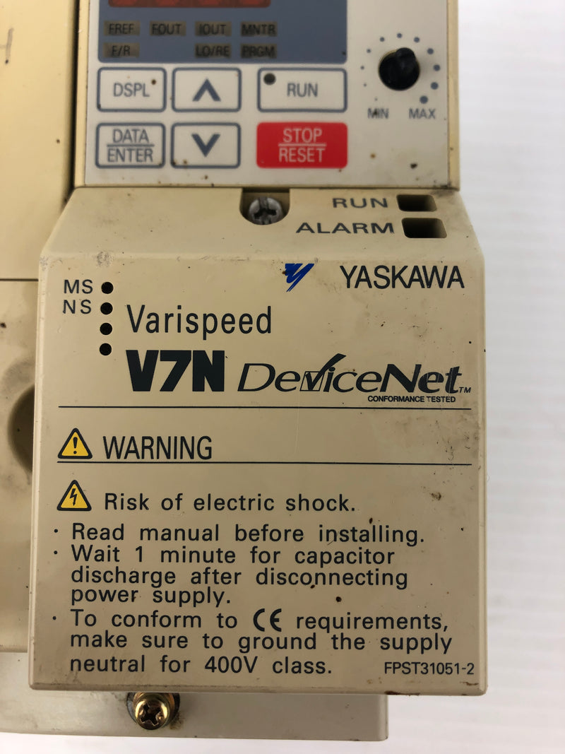 Yaskawa CIMR-V7NU40P2 Varispeed V7N DeviceNet Drive