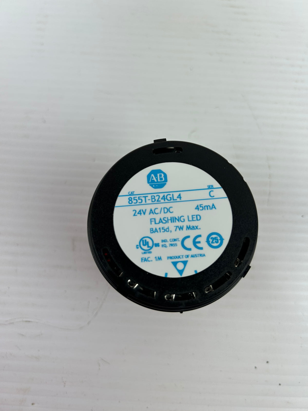 Allen Bradley 855T-B24GL4 Flashing Red LED Indicator Light Series C