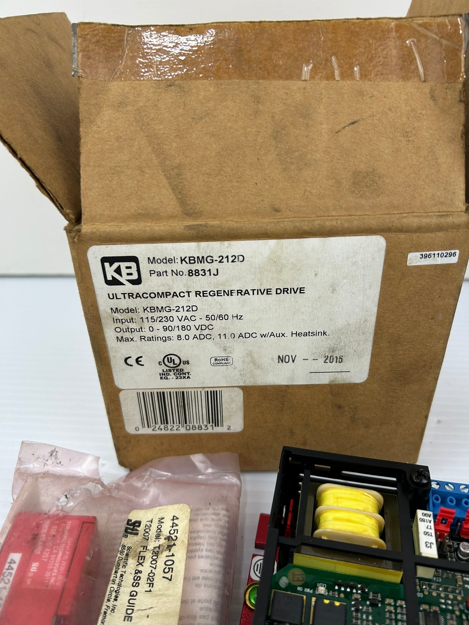 KB Electronics KBMG-212D DC Motor Drive 8831J 115/230VAC Ultracompact Regen