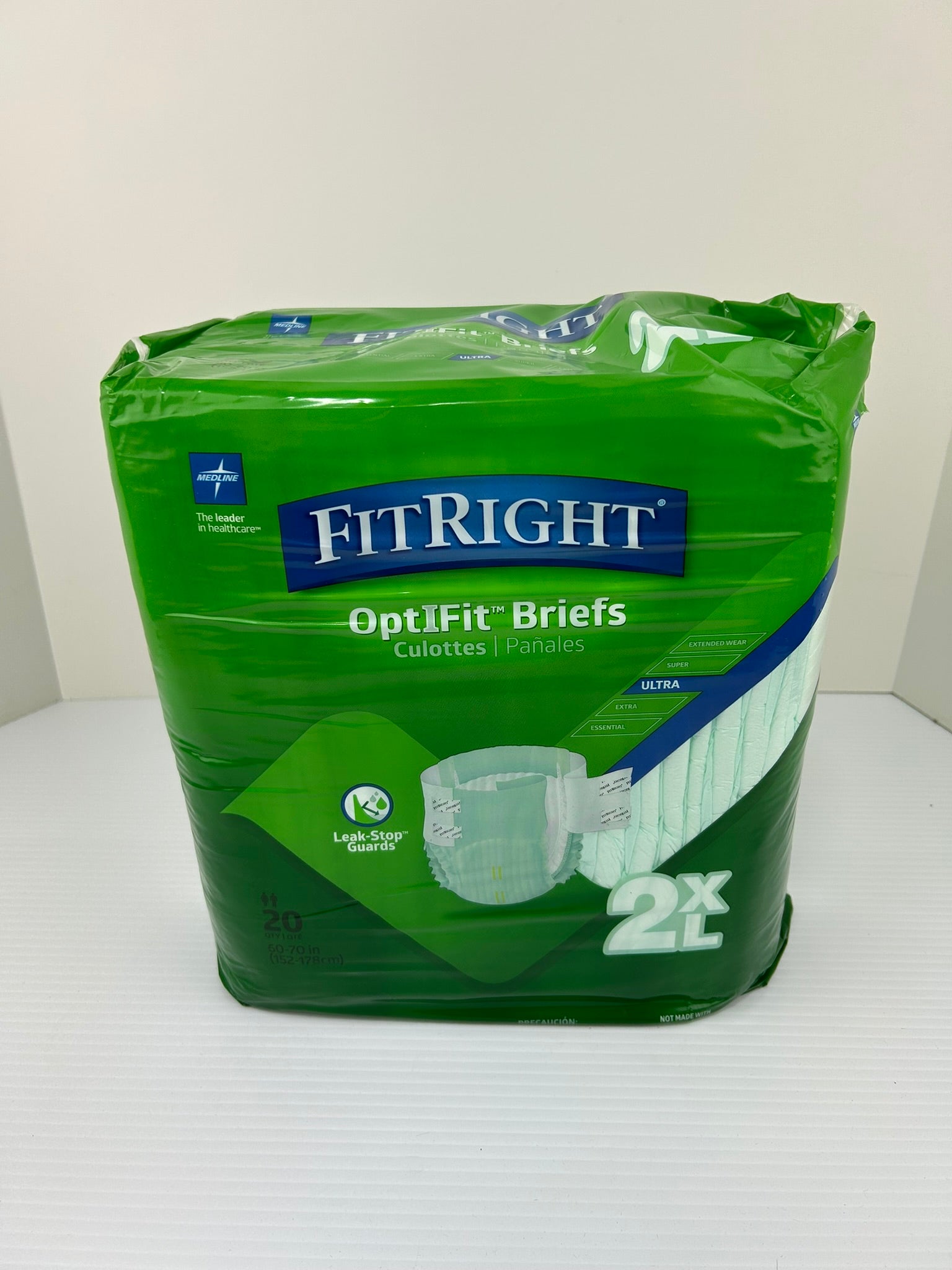 FitRight Optifit Briefs 2XL Ultra Adult Diapers - 60 to 70 Inches - Pack of 20