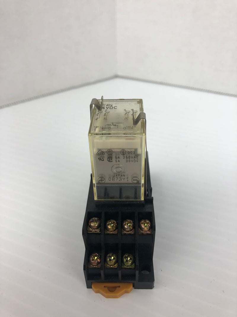 Omron MY4N Relay 24VDC 5A With Base 2622YA