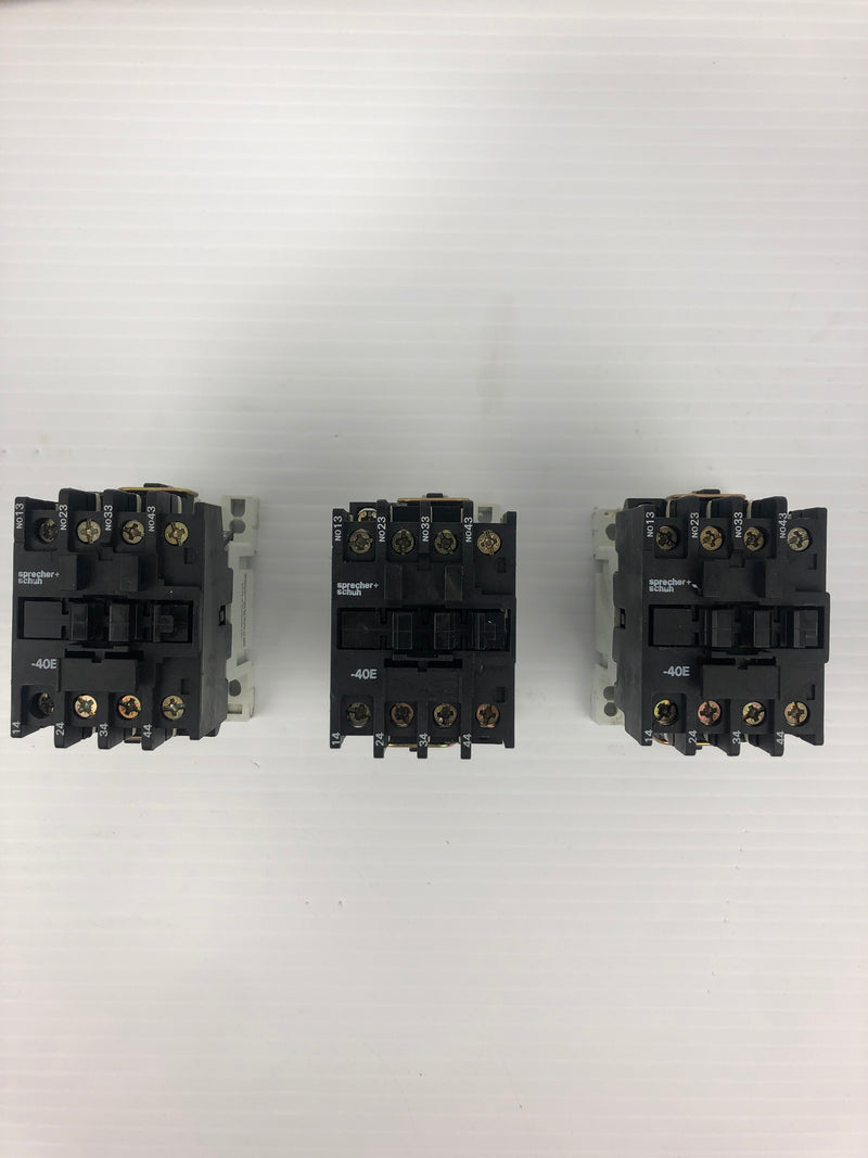 Sprecher+Schuh CS3 -40E Contactor 690V 20A 3PH 8kV IEC 947 EN 60947 - Lot of 3