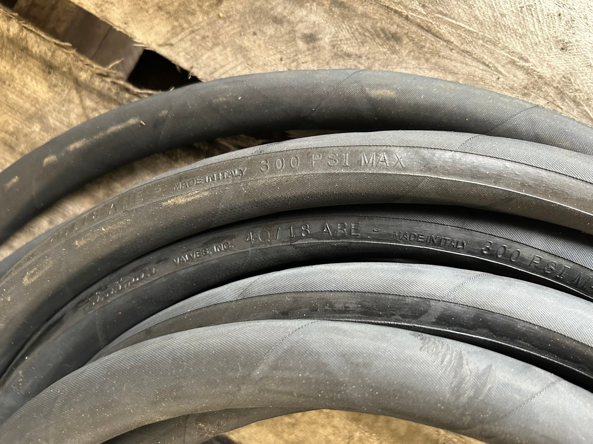 Strahman Valves Inc 4Q/18 ARE Hose 300 PSI Max ~40 Feet Long