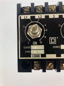 Square D 9050 E022 Timing Relay Series B 120V 50/60Hz 9050-E0-22