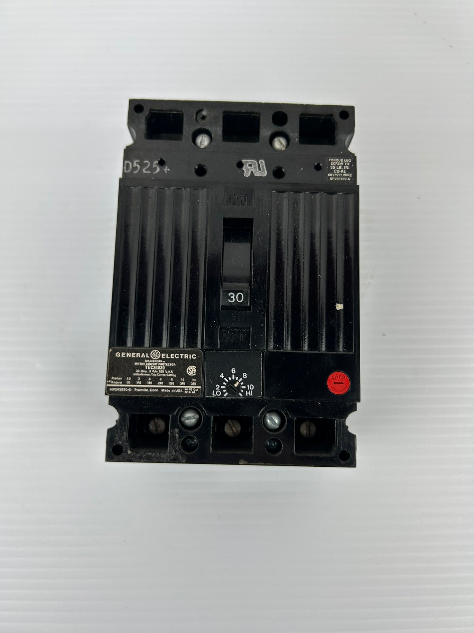 General Electric TEC36030 Circuit Breaker 30 Amp 3 Pole 600 VAC