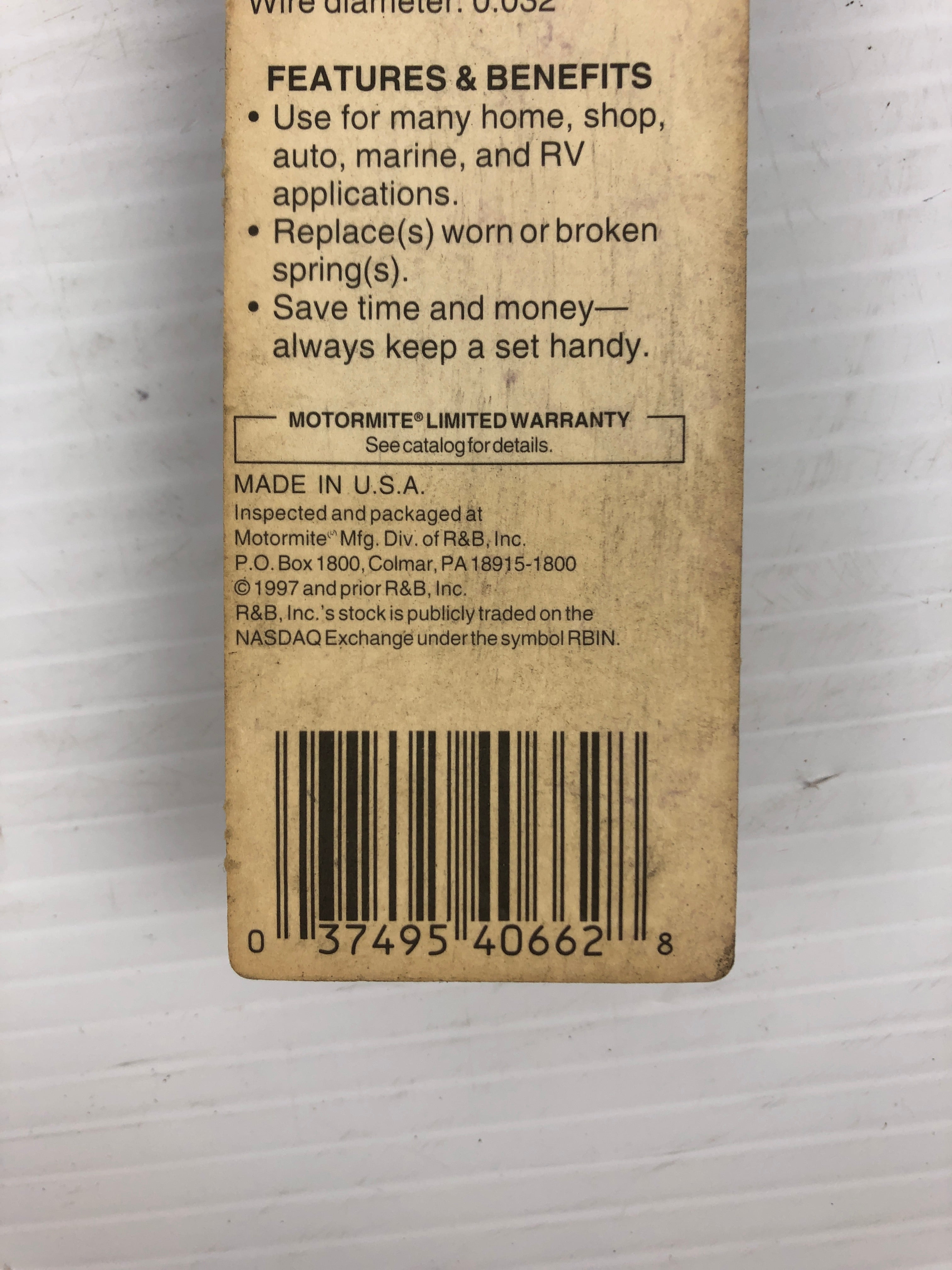 Spring-Tite 40662 Extension Spring