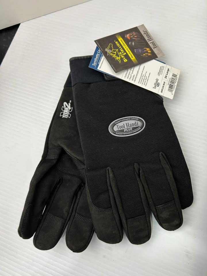 Black Stallion 99PLUS-BLK Mechanic's Gloves Tool Handz 3X-Large - Lot of 4 pairs