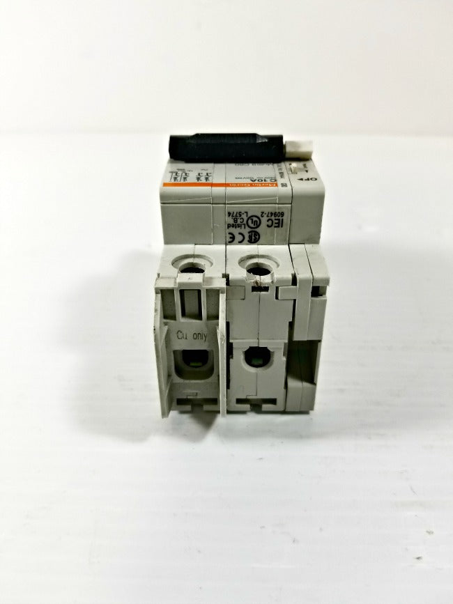 Merlin Gerin C10A 2-Pole Circuit Breaker 240V with Auxiliary Switch C60 60144