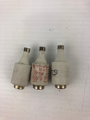 Siemens Original Diazed 5SB25 Ceramic Bottle Fuse 10A 500V - Lot of 3