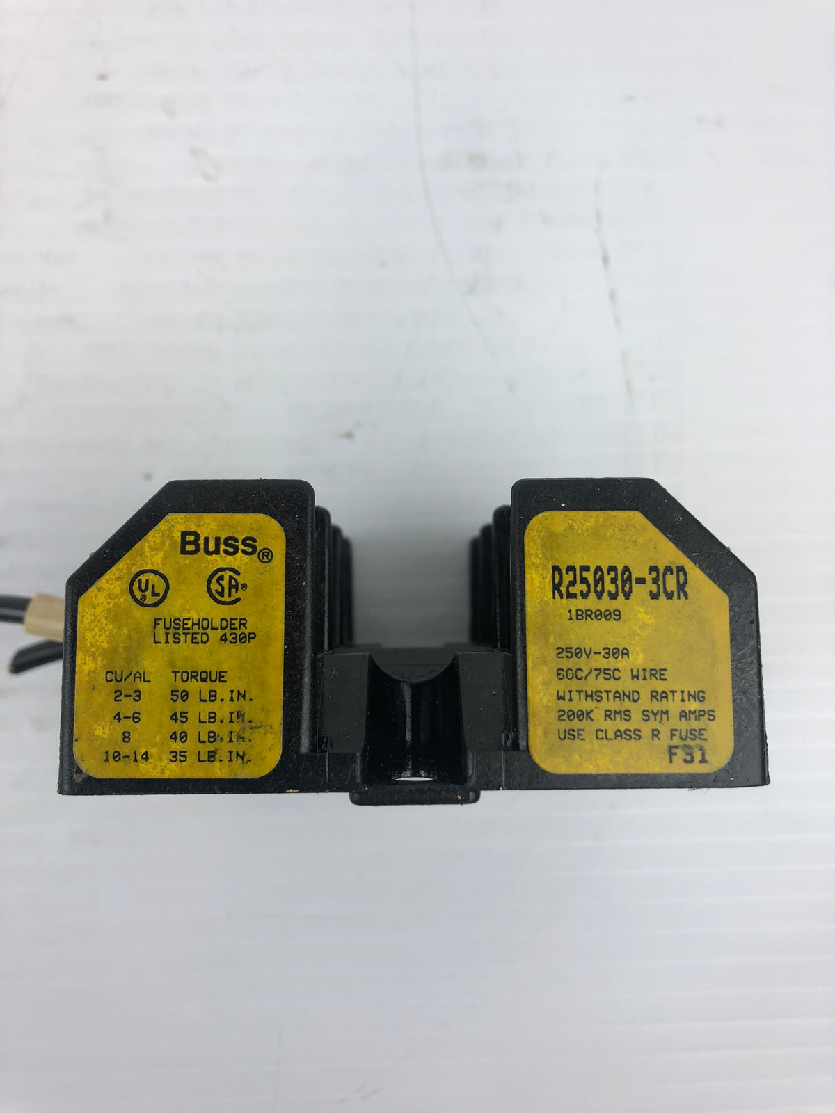 Bussmann R25030-3CR Fuse Holder Listed 430P