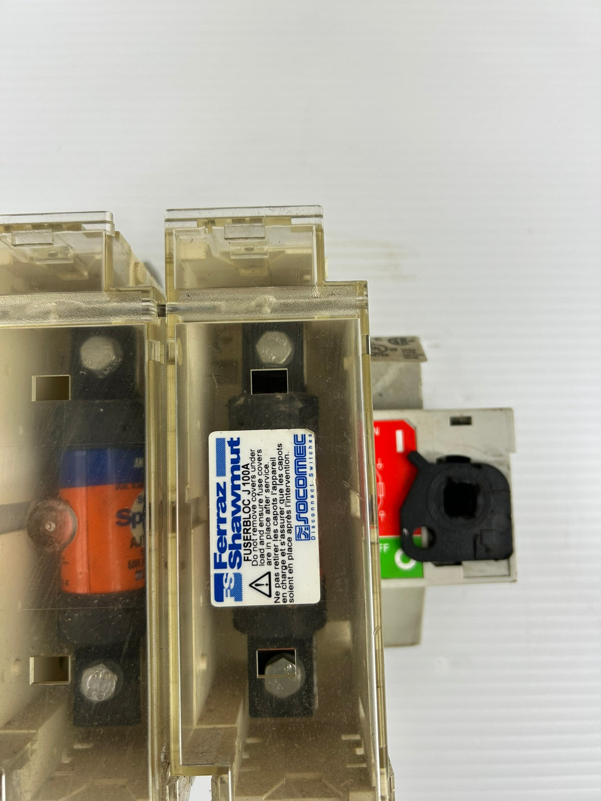 Ferraz Shawmut FUSERBLOC J 100A FBJ100 3-Pole Fuse Holder Switch