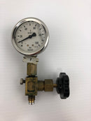 Wika EN 837-1 Pressure Gauge 0-100 bar with Turn Knob Handle