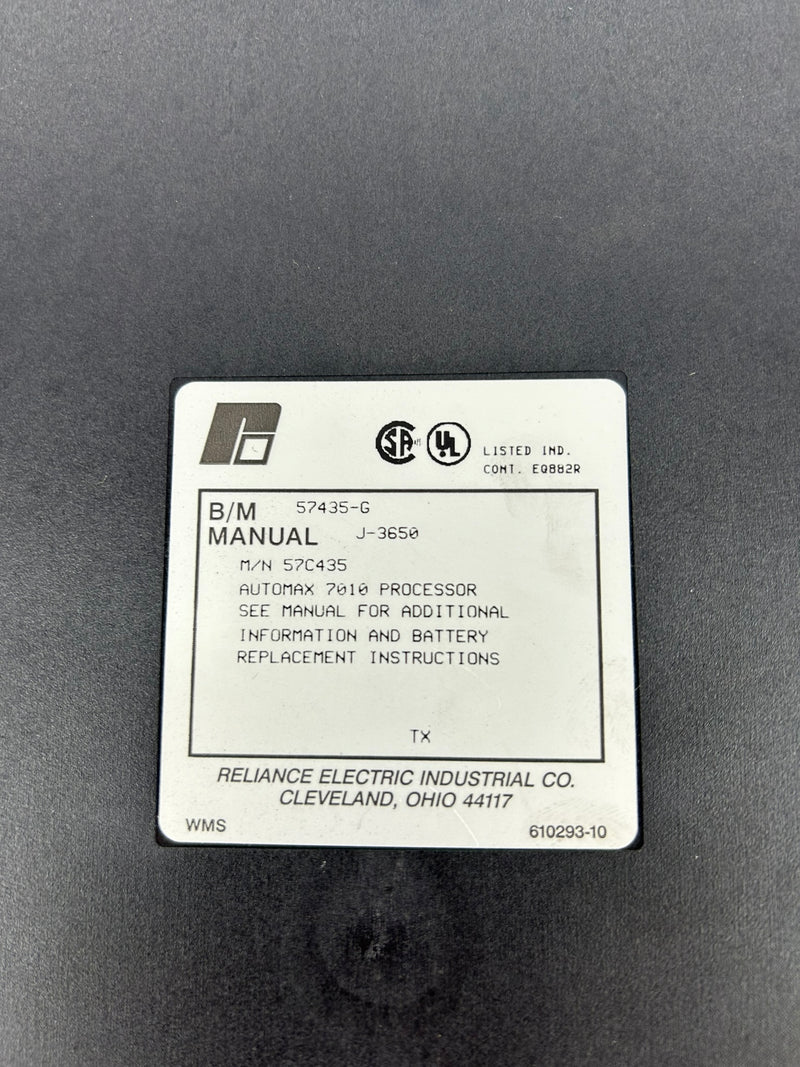 Reliance Electric 57C435 Automax 7010 Processor 57435-G J-3650