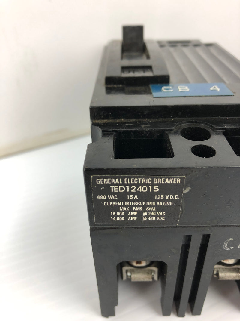 General Electric TED124015 Circuit Breaker 15A 2P 480VAC