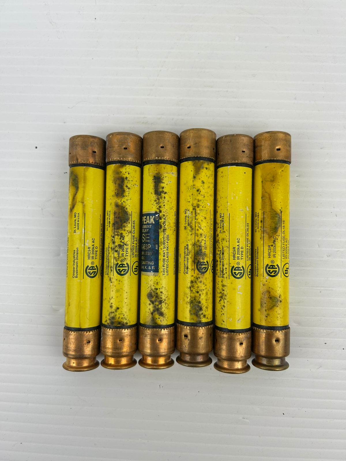 Bussmann LPS-RK-6SP Time-Delay Fuse 6A 600VAC 300 VDC - Lot of 6
