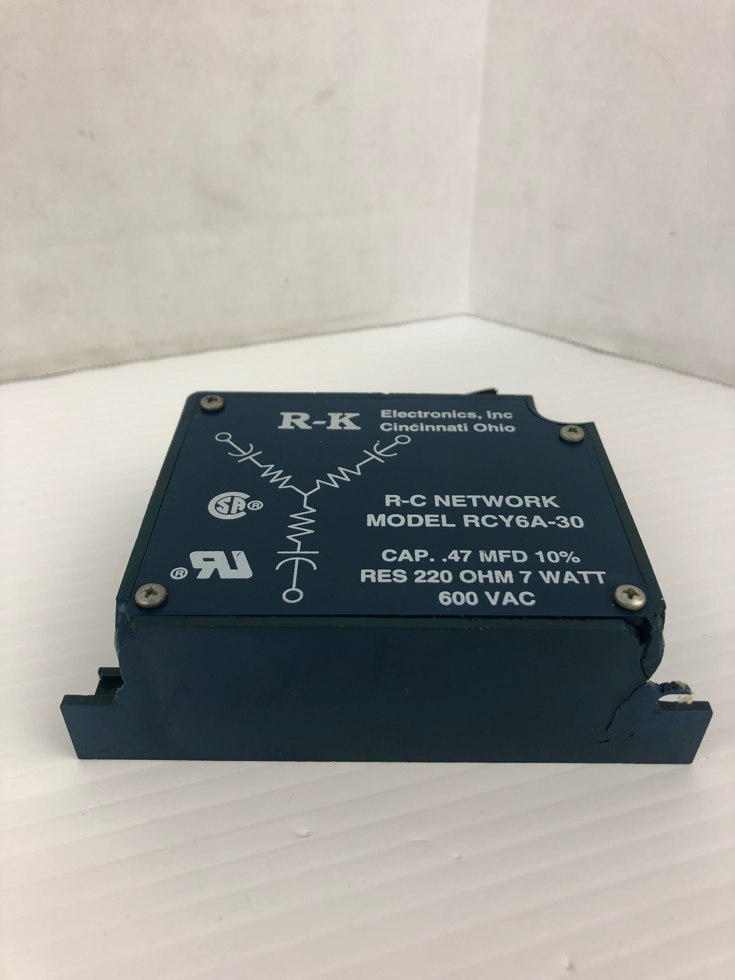 R-K Electronics RCY6A-30 R-C Network Suppressor 600VAC 220Ω 7 Watt