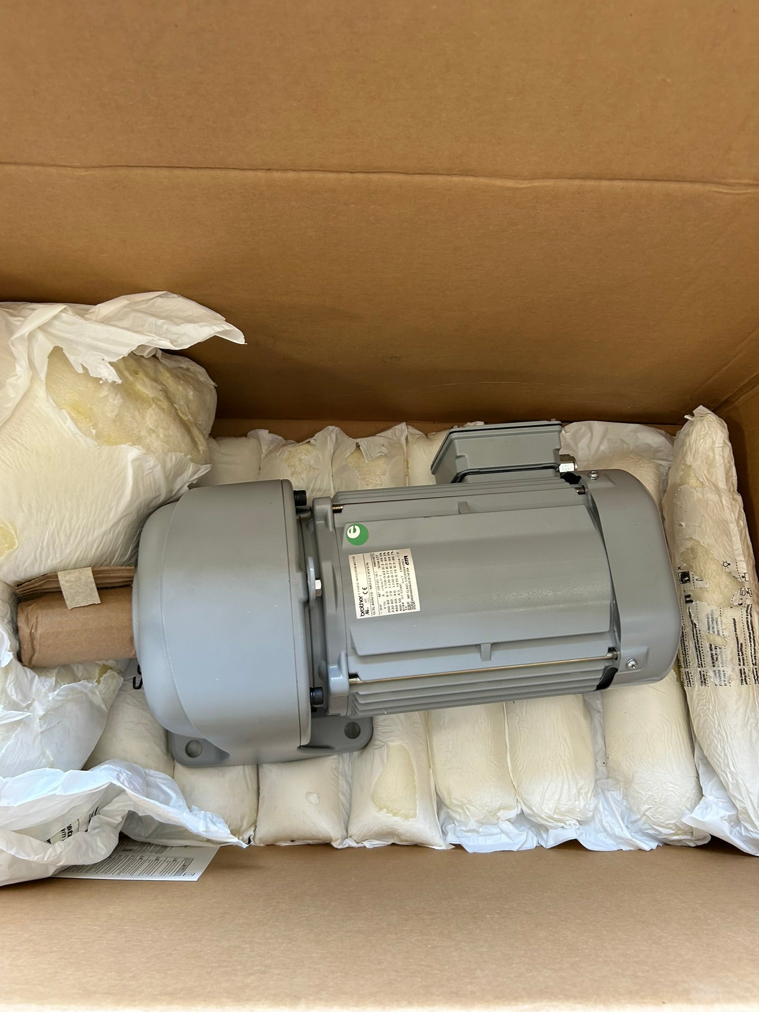 Brother G3L40N10-MB22TAVEN 3HP 3PH Gearmotor 10:1 Ratio 460V 1770 RPM 4P IE3