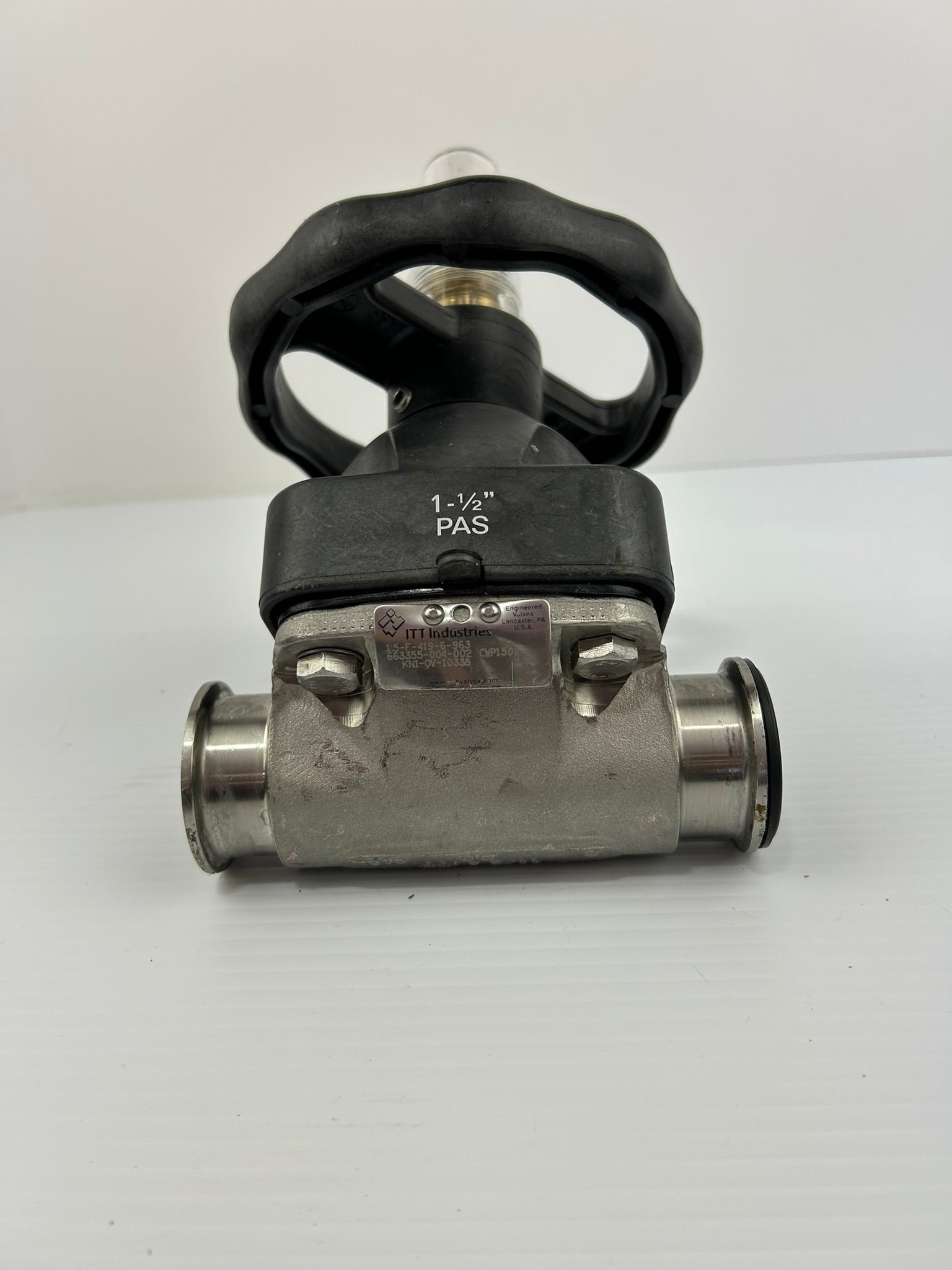 ITT 1.5-F-419-6-963 Sanitary Diaphragm Valve 1-1/2" PAS
