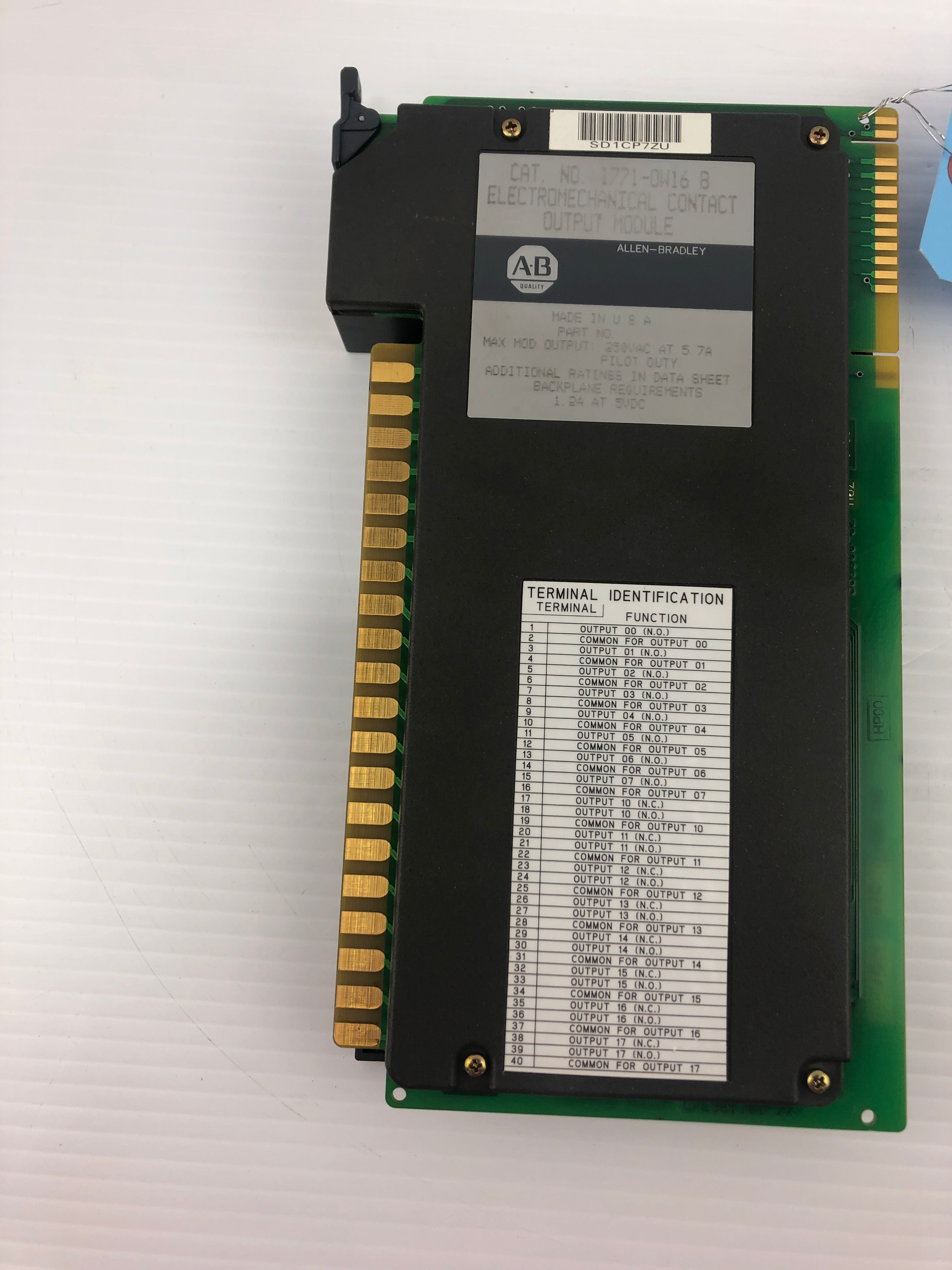 Allen Bradley 1771-0W16/B Electromechanical Contact Output PLC Module 1746-OW16