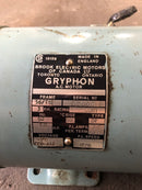 Brook Gryphon Motor 60600S Type DP 1HP 3PH 56/T12 with Stearns Pump 1-055-361