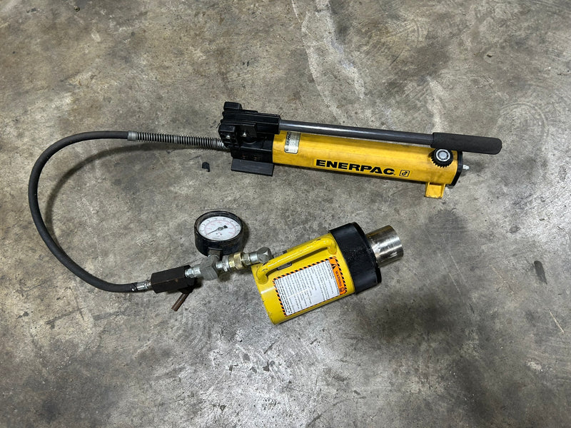 Enerpac RC-504 Hydraulic Cylinder with Enerpac P-392 Hydraulic Hand Pump