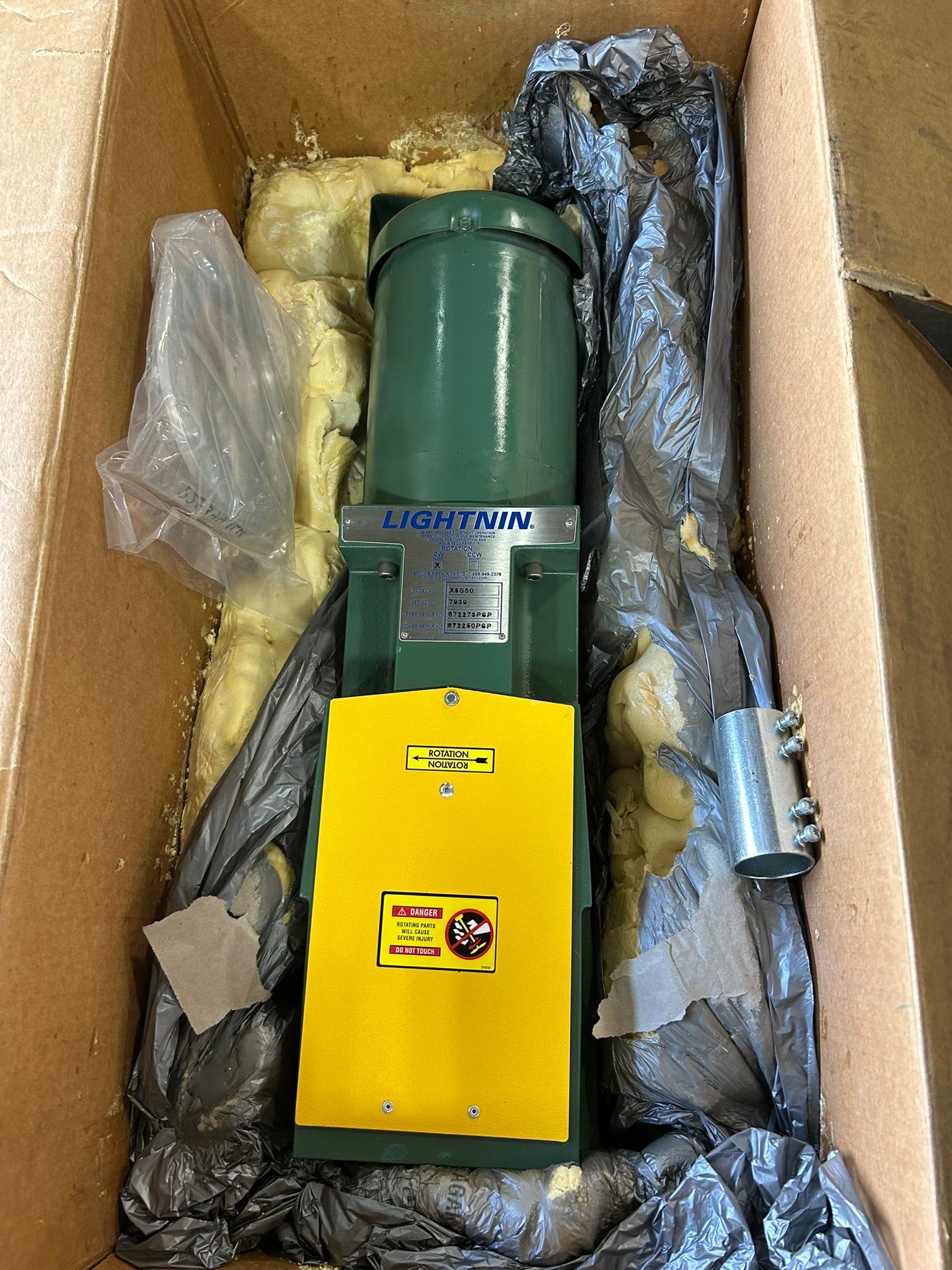 Lightnin X5S50 Mixer Agitator Drive Top-Entry 1/2 HP 1725 RPM 3 PH Motor
