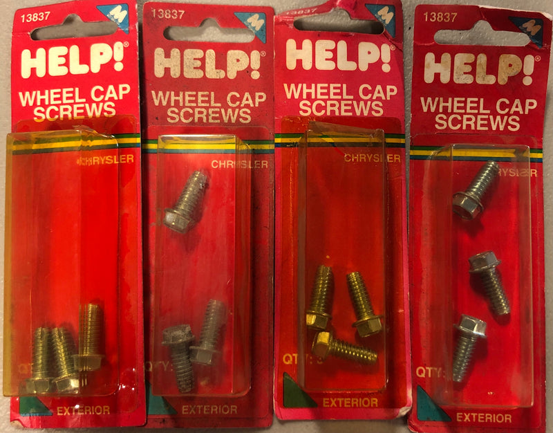 Help! 13837 Wheel Cap Screws for Chrysler Exterior - Lot of 4