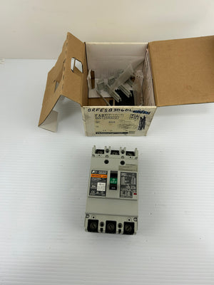 Fuji Electric BW125RAGU-3P060 60A 3 Pole Circuit Breaker 600V 50/60Hz
