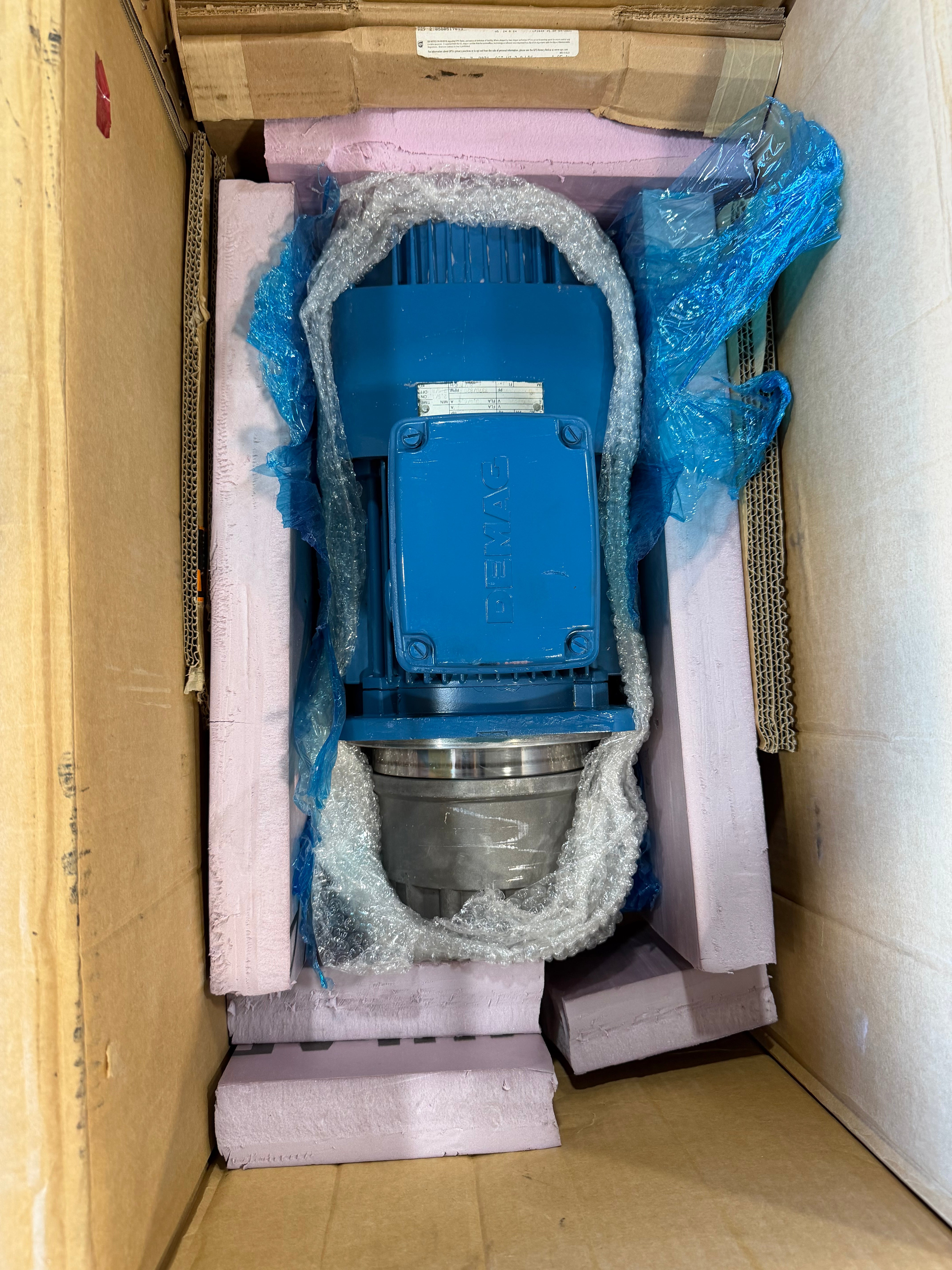 Demag KMH Hoist Motor 1.6HP 400V 3PH 3370/820RPM TEFC Brake Motor