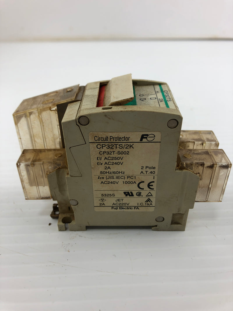 Fuji Electric CP32TS Circuit Breaker Protector 250V 2A 2P 50/60Hz