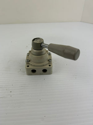 SMC VH202-N02 Manual Pneumatic Rotary Valve Hand Lever 4 Port