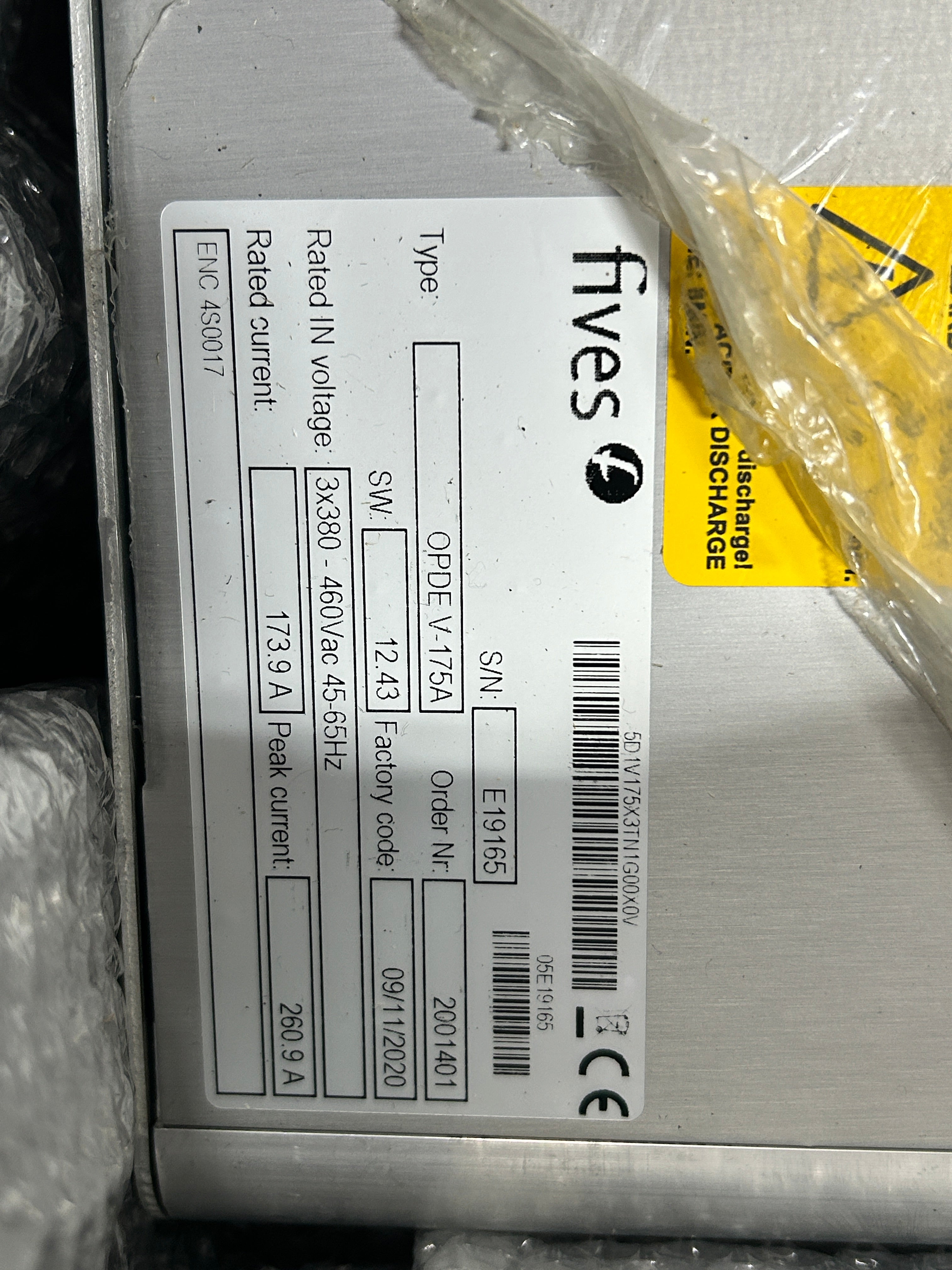 Fives OPDE V-175A AC Variable Frequency Drive VFD 380-460V 175A
