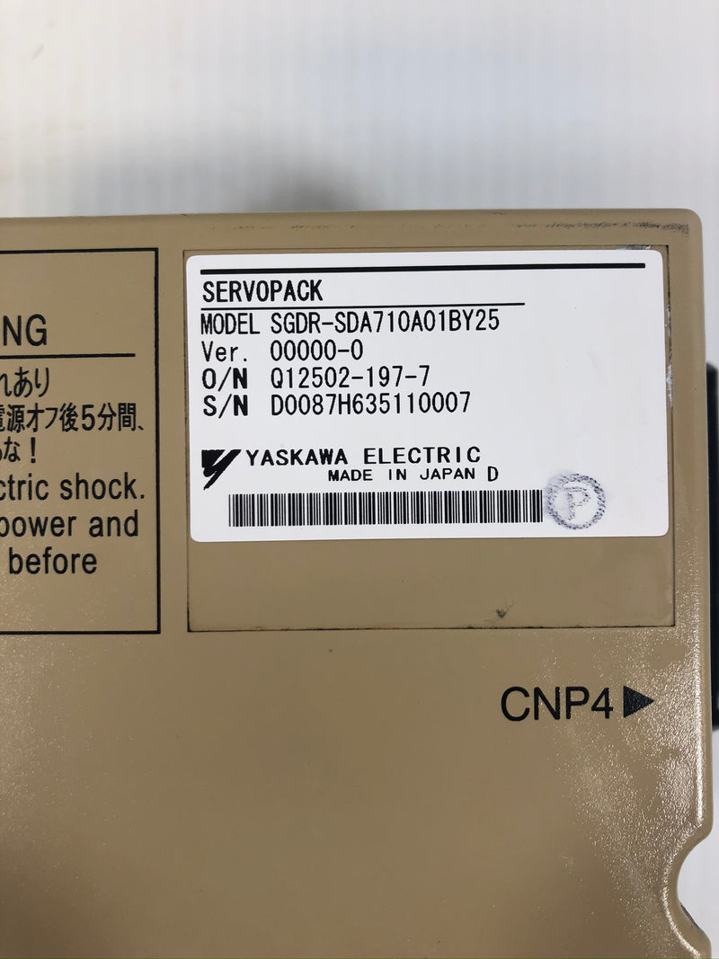 Yaskawa Electric SGDR-SDA710A01BY25 ServoPack Drive