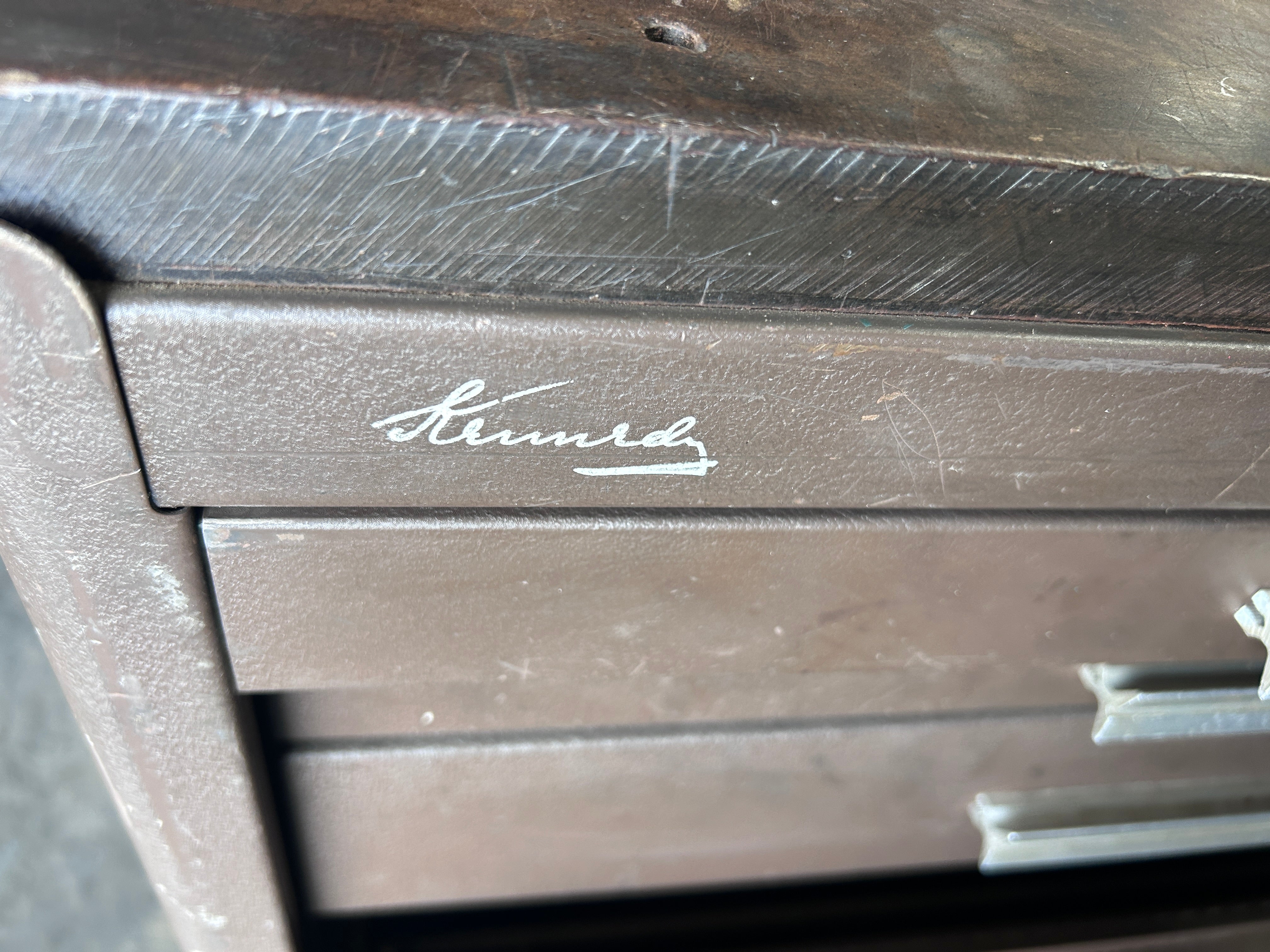Kennedy Kits Style 294 Rolling Tool Cabinet Machinist Chest Brown Vintage USA