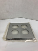 Chrome 83102 Wall Plate 2 Gang Duplex - Lot of 6