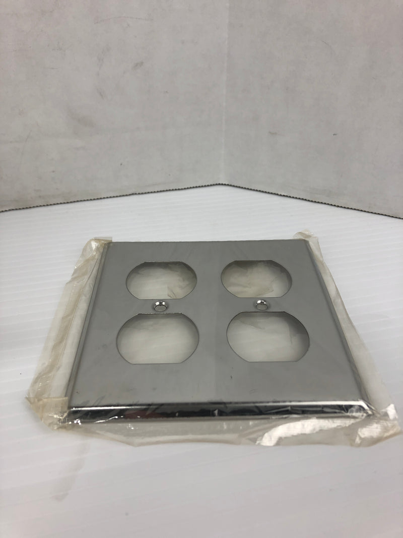 Chrome 83102 Wall Plate 2 Gang Duplex - Lot of 6