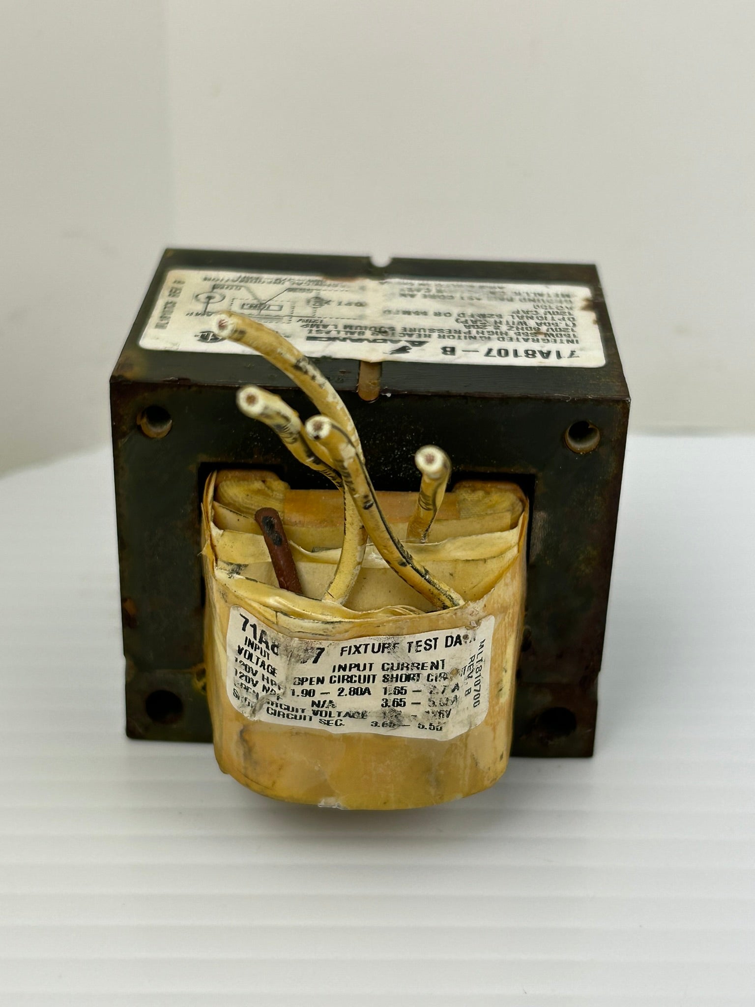 Advance 71A8107-B Integrated Ignitor Reactor Ballast Transformer Rev B 150W 120V