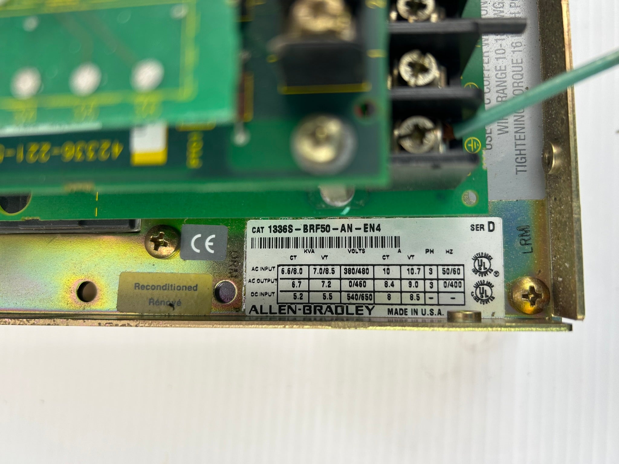 Allen Bradley 1336S-BRF50-AN-EN4 AC Drive Series D - NO TOP COVER