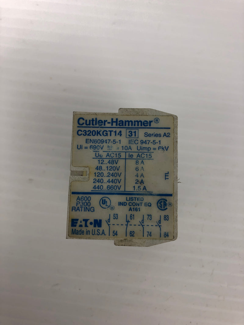 Cutler Hammer C320KGT14 Contact Series A2
