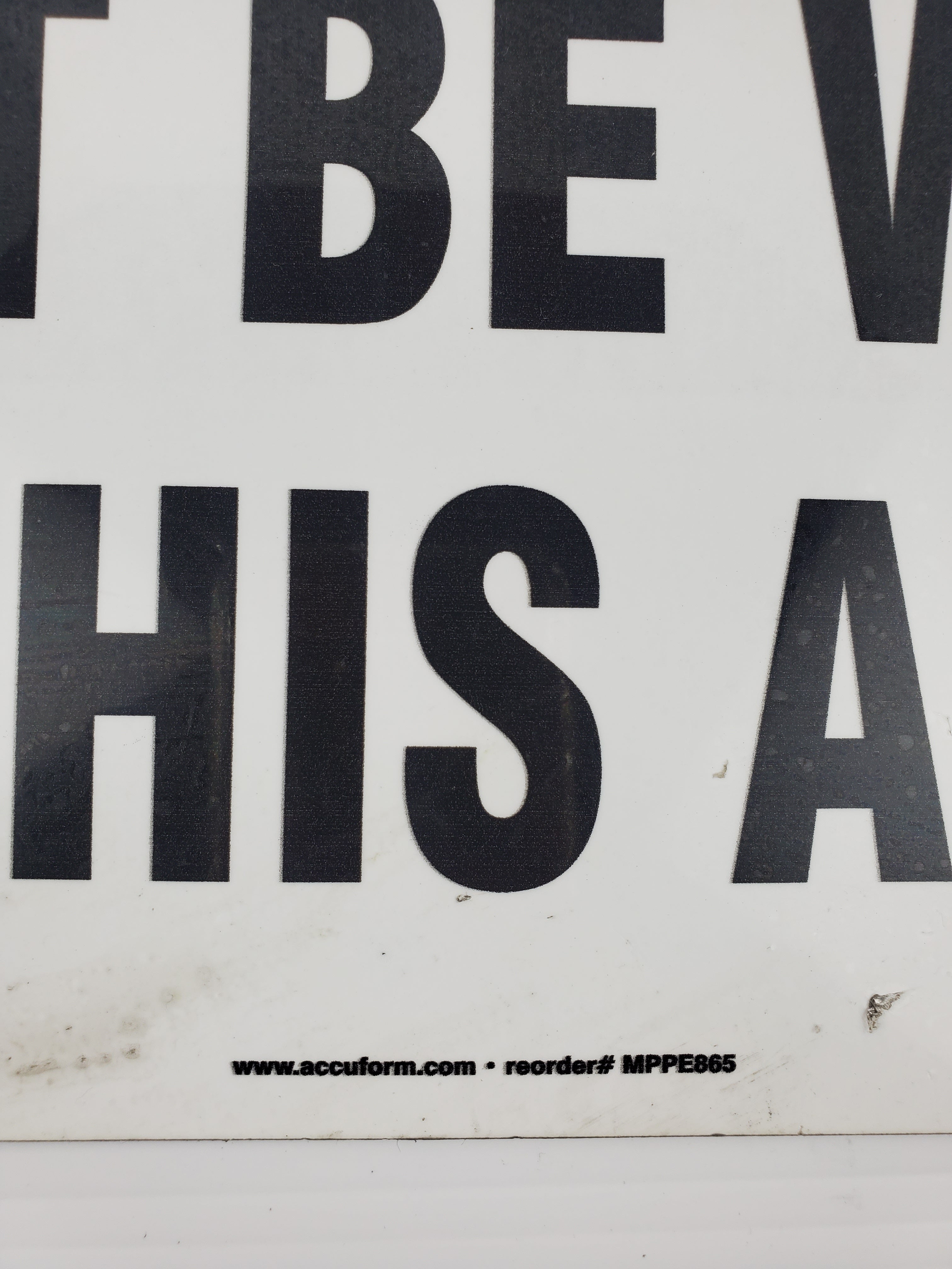 MPPE865 Metal Hanging NOTICE Sign - Hearing Protection Must Be Worn In This Area
